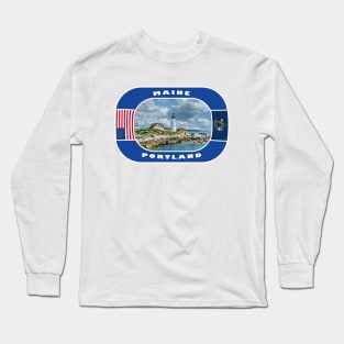 Maine, Portland City, USA Long Sleeve T-Shirt